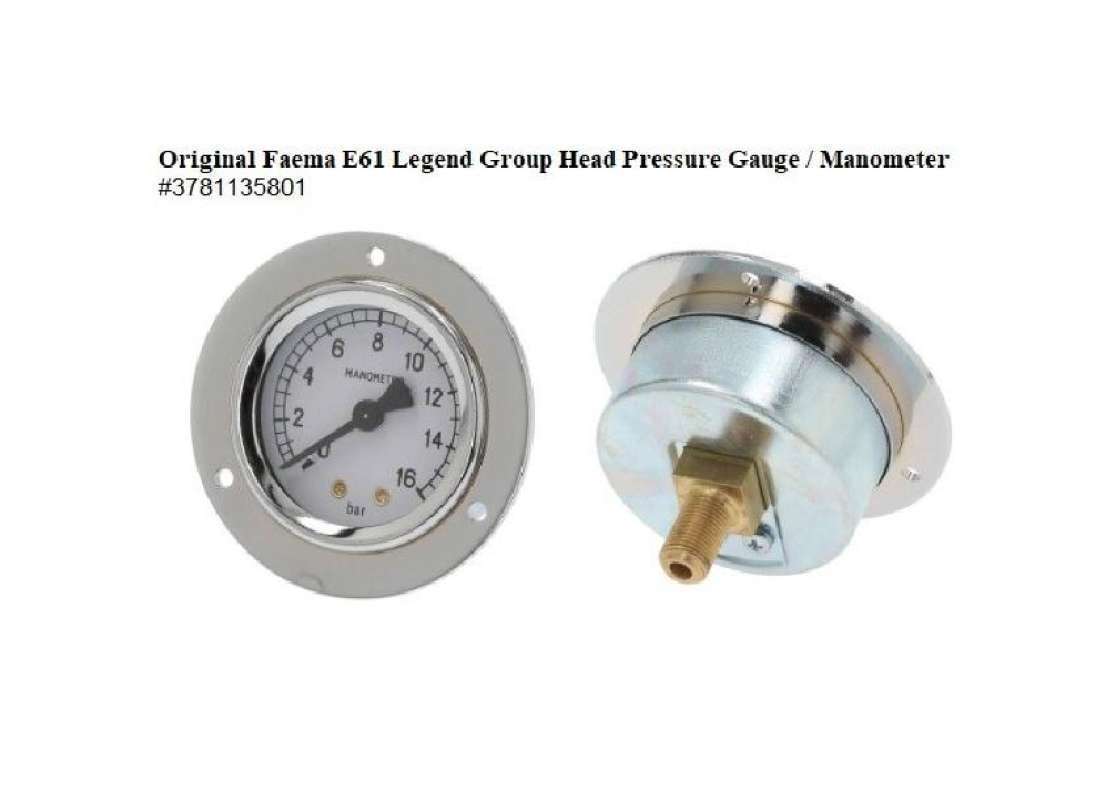 Jual Original Faema E61 Legend Group Head Pressure Gauge / Manometer di