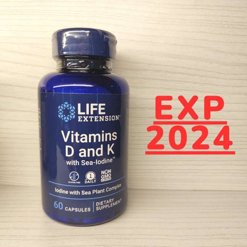 Promo Life Extension Vitamin D3 and K with SeaIodine isi 60 Capsules