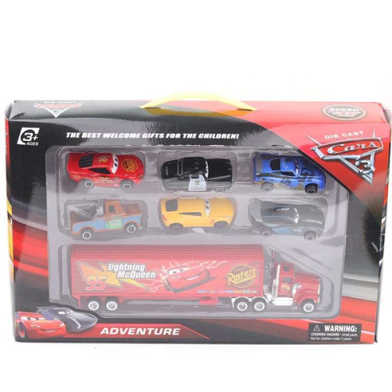 Jual Mainan Anak Disney Pixar Car Lightning Mcqueen Truck Set Children ...