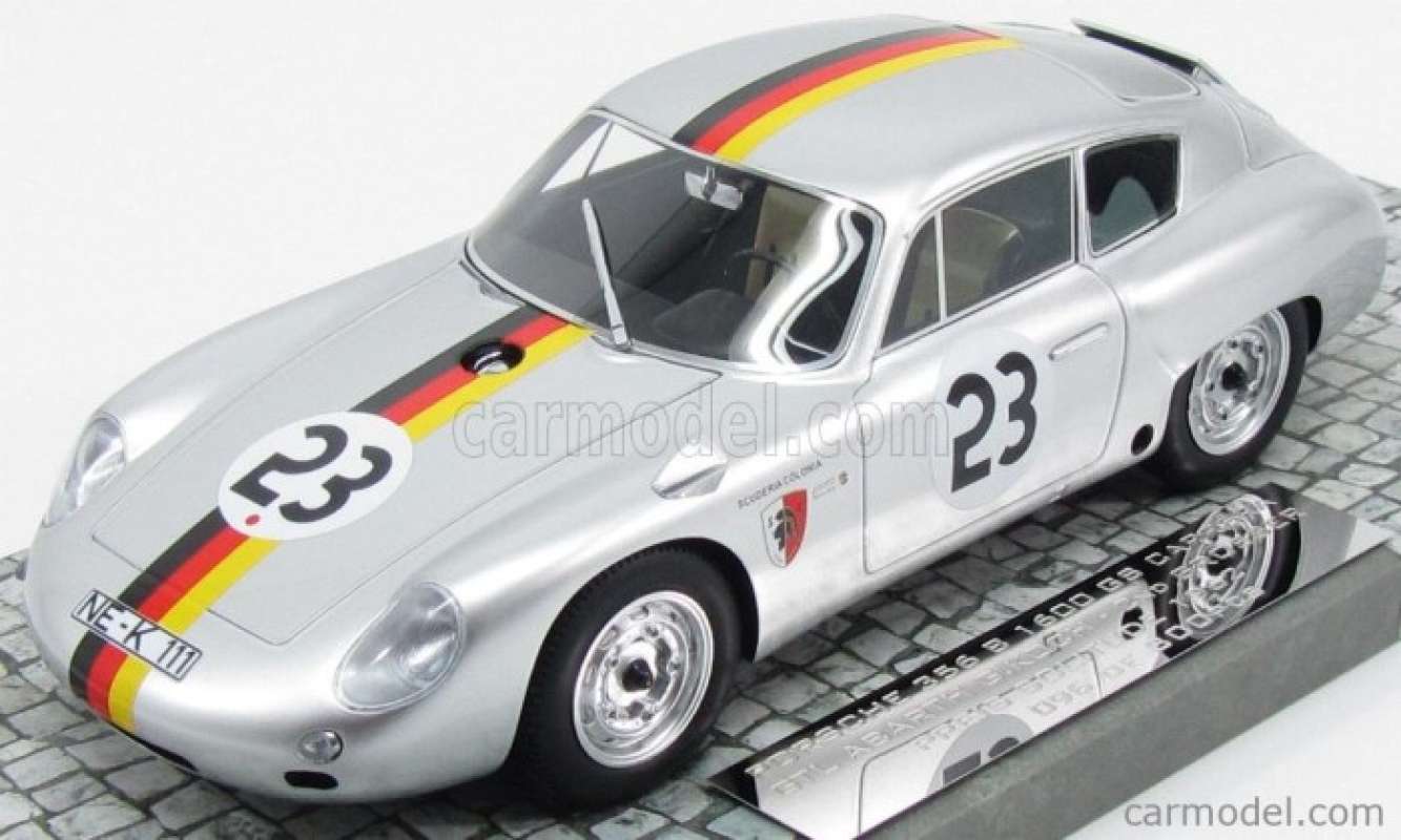 Modellauto Porsche 356B Oldtimer 1:34-39 Silber - Detailgetreue Die-Cast Miniatur
