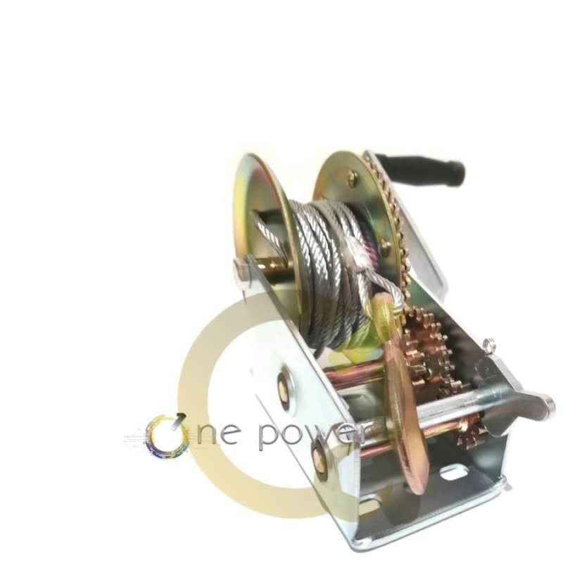 Promo Katrol kerekan manual 2 arah kecepatan WIRE ROPE Gear Winch +/- 1 ...
