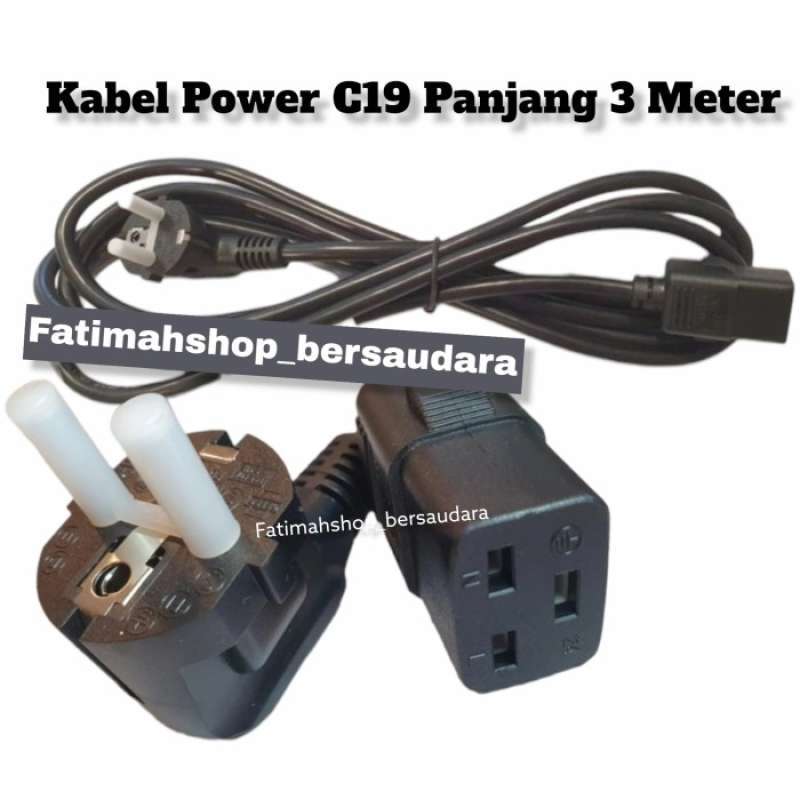 Promo Kabel Power C19 Panjang 3 Meter Kabel Power UPS C19 Diskon 23% di ...