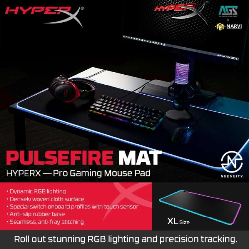 Promo HyperX Pulsefire Mat RGB Cloth Surface (XL) Gaming Mousepad