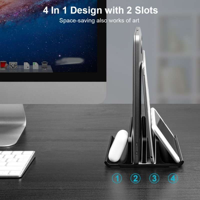 Premium Dual 4 in 1 Vertical Heavy-Duty Laptop Stand Price in Bangladesh