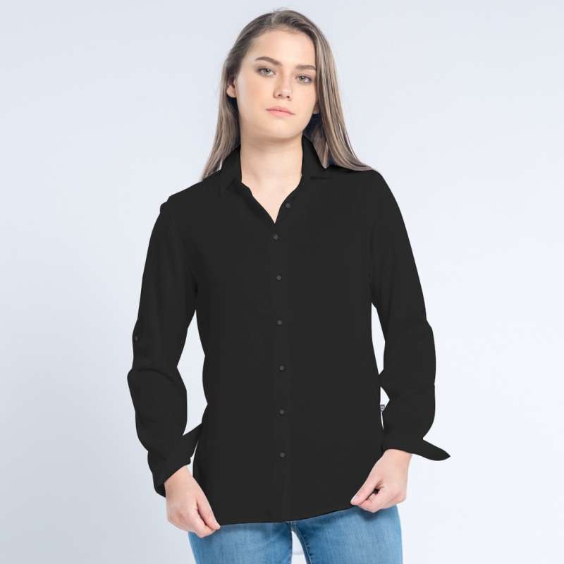 C2 Izzora Black Kemeja Casual Wanita
