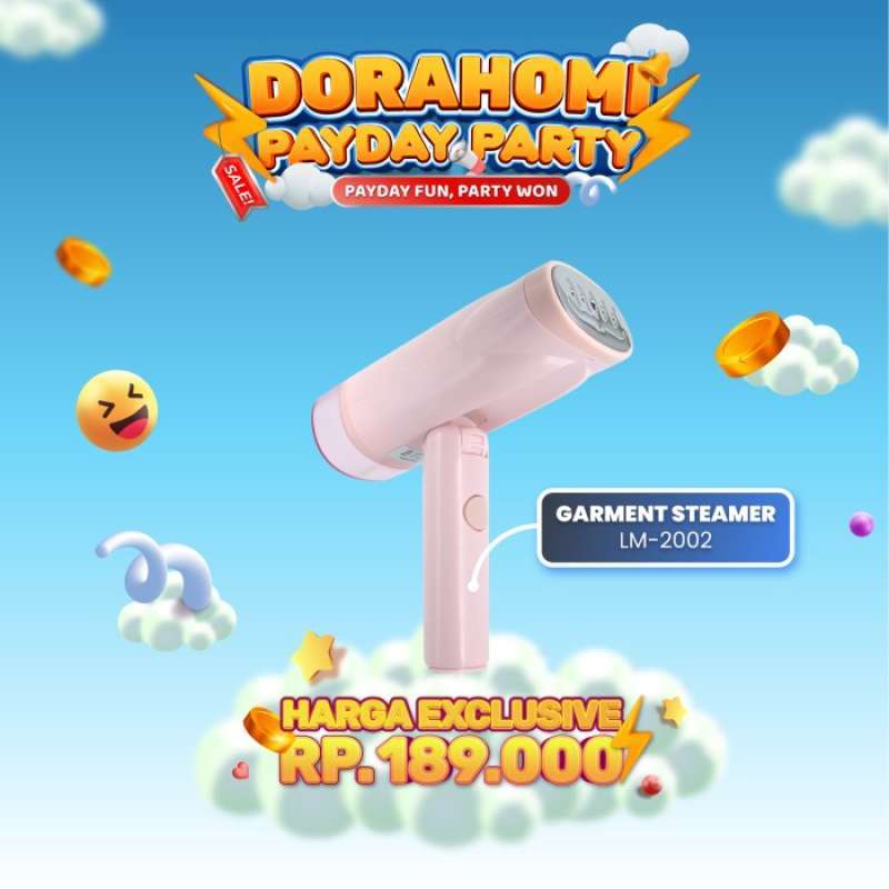 Promo setrika uap portable garment steamer foldable low watt 120ml