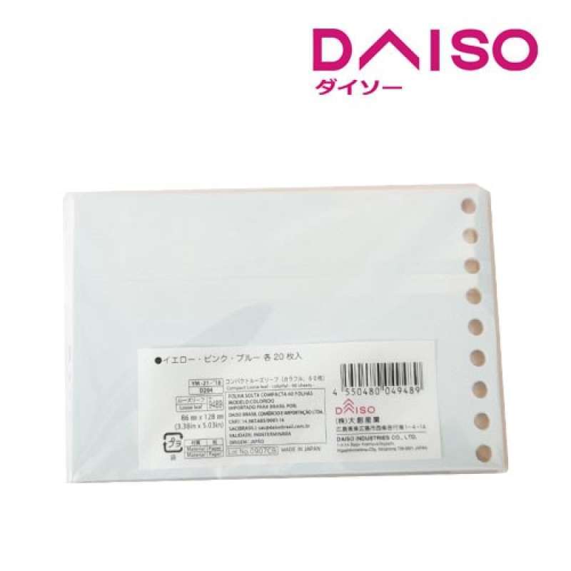 Jual Daiso Compact Loose leaf colorful 60 sheets di Seller Grand