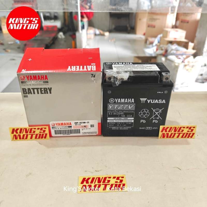 Jual BATTERY AKI ACCU NMAX OLD AEROX 155 LEXI 6.3 AMPERE YTZ7V 2DP