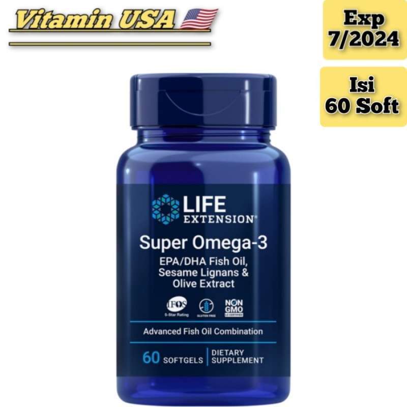 Promo Life Extension Super Omega 3 EPA/DHA Fish Oil 60 / 240 Softgels