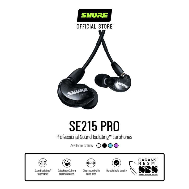Shure SE215 Professional Earphone Special Edition Black