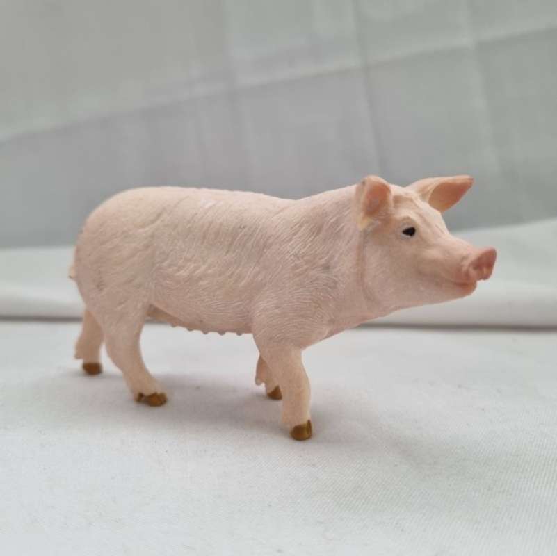 Promo FIGUR HEWAN BABI BETINA PIG PVC MINIATUR DETAIL RAPI PANJANG 9