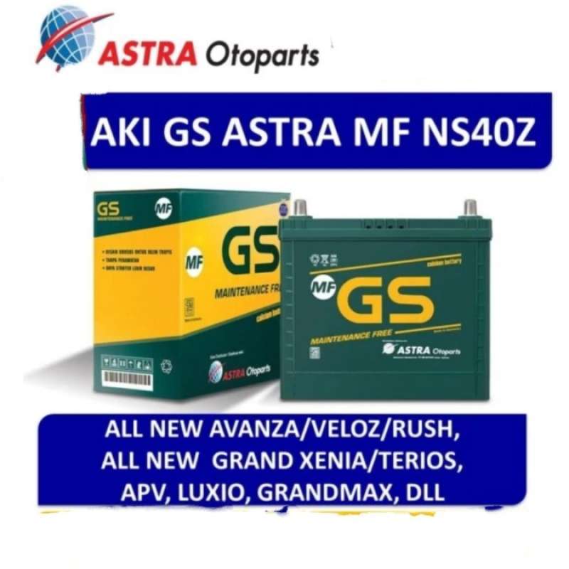 Jual Aki/Accu/Battery GS MF ASTRA NS40Z/NS 40 Z (36B20R) Avanza/Xenia