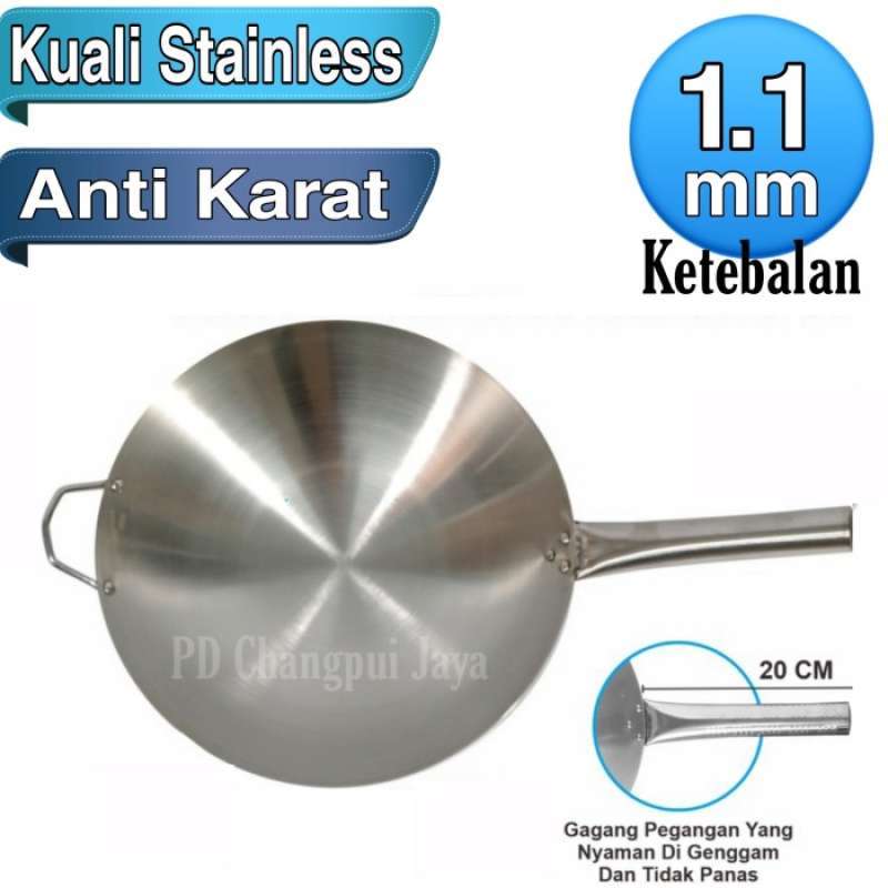 Promo Kuali Wajan Stainless 32 Cm Calypso Gagang Panjang Penggorengan