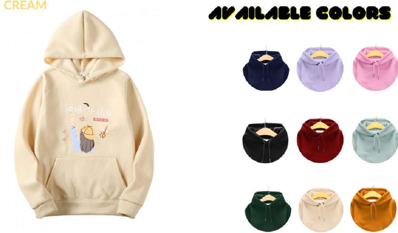 Jual Sweater Hoodie Wanita Dewasa Build Up Bahan Katun Fleece