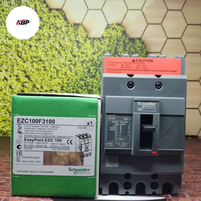 Promo mccb Schneider breaker ezc100f 100a ezc100f3100 3phase 3p 100 a ...