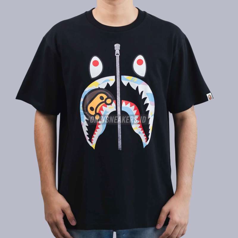 Jual Bape Multicolor Camo Milo Shark Black Tee 100 Authentic Di Seller Onlysneakers Ruko Centre Point Kota Medan Blibli