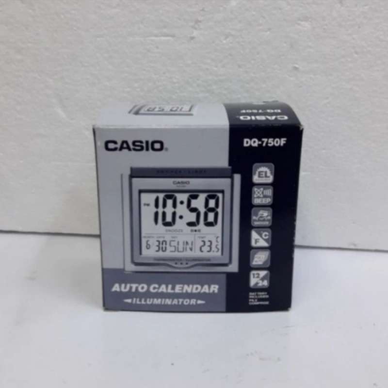 Promo Sale Casio Jam Meja Dq 750 F Digital Clock Auto Calendar Diskon 7 ...