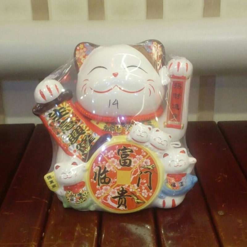 Promo Promo Pajangan Kucing / Lucky Cat / Maneki Neko Keramik 14 Diskon ...