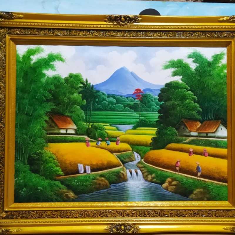 lukisan pemandangan sederhana