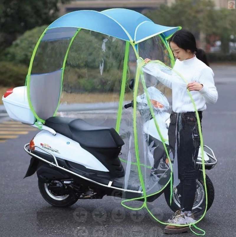 Promo Payung Motor Anti Hujan Dan Panas / Kanopi Motor Full Tirai Ada