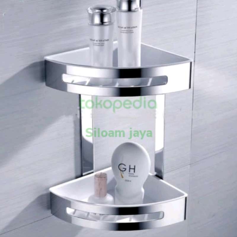 Jual RAK SUDUT STAINLESS 2 SUSUN. RAK SIKU. RAK SABUN. CORNER SHELF di ...