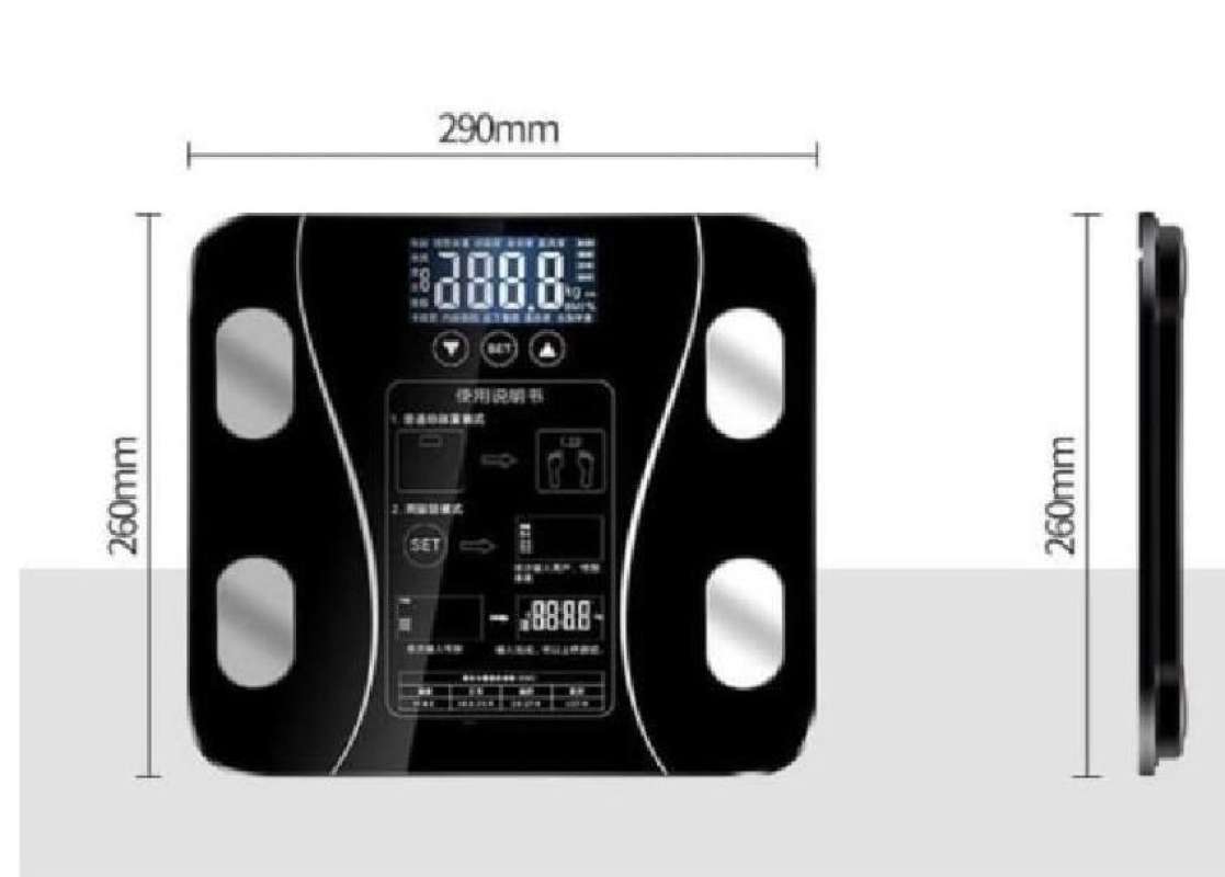 Jual Timbangan Fat Monitor with App Smart Scale Timbangan Badan Digital ...