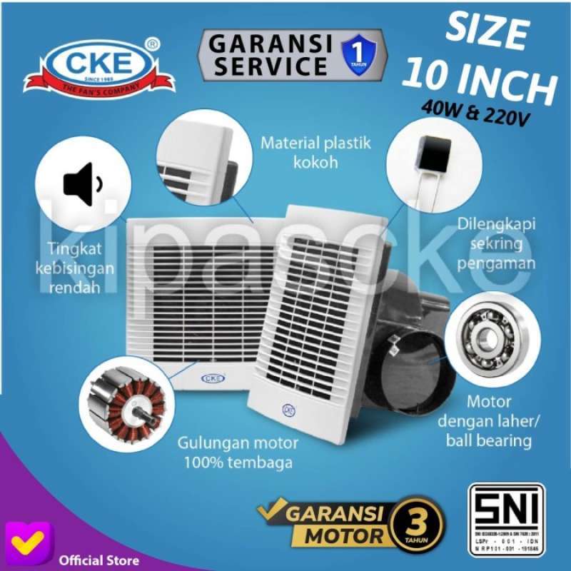 Promo Terbaik Exhaust Fan 10 (Plafon) Hexos Plafon Ducting Ceiling