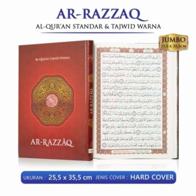 Jual Alquran Ar Razzaq Uk A3, Tajwid Warna Ar Razaq, Alquran Arrazaq ...