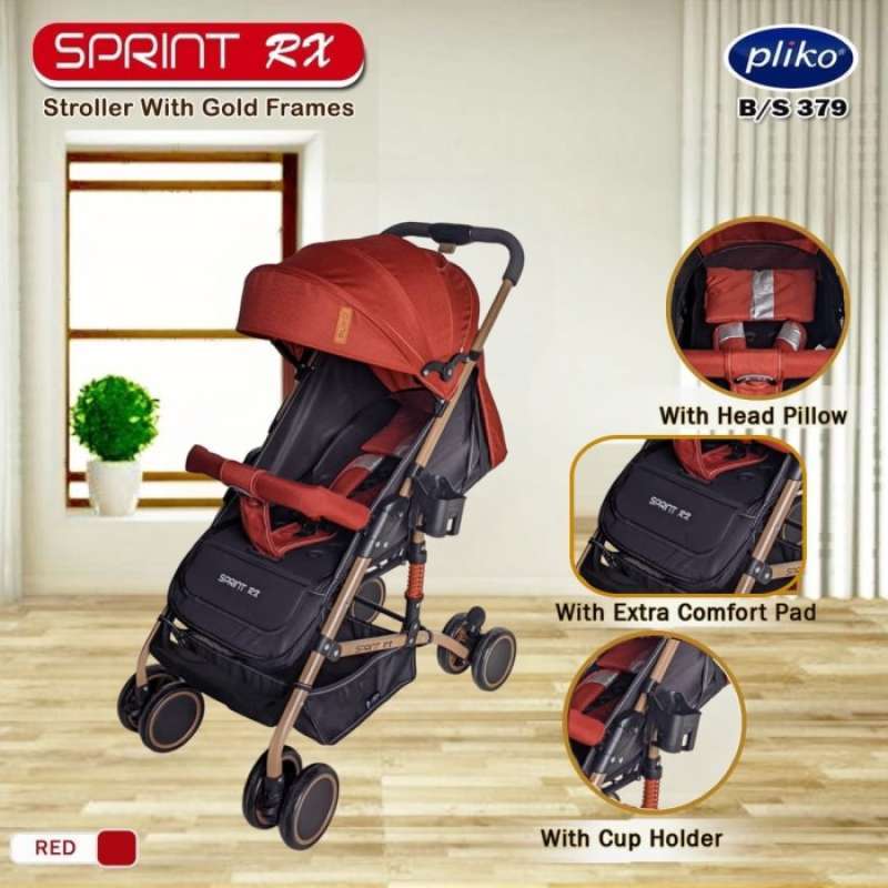Stroller kelambu Pliko Sprint RX 379 kereta dorong bayi ringan murah