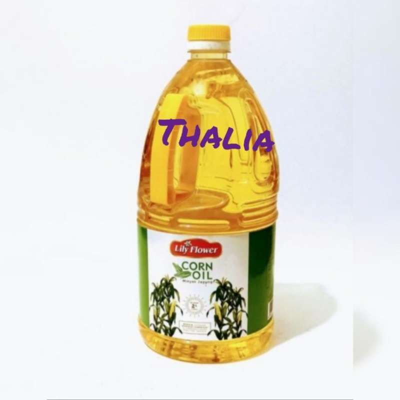 Jual LILY FLOWER CORN OIL 2LTR BOTOL PLASTIK, MINYAK GORENG AMAN