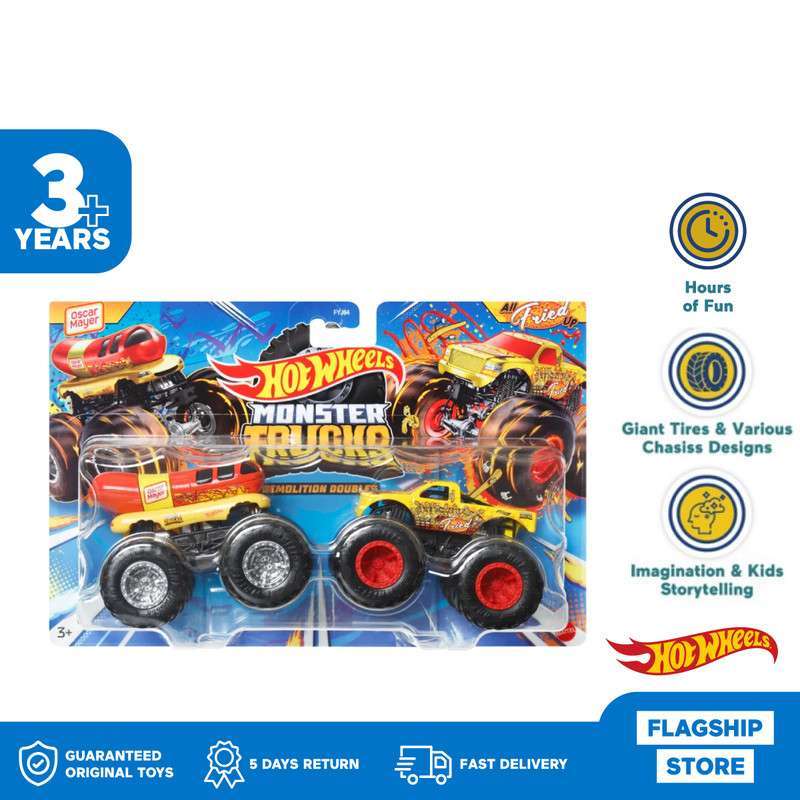 Jual Hot Wheels Monster Trucks Demolition Double Oscar Mayer Vs 