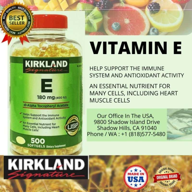 Promo Kirkland Vitamin E 400 IU 500 Softgels Diskon 33 di Seller