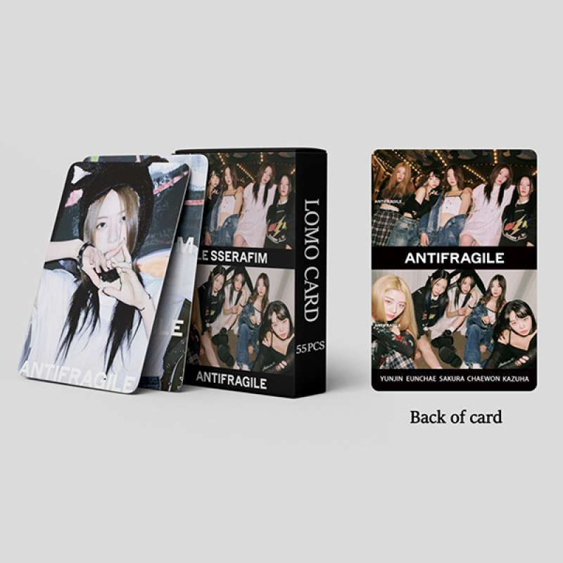 LE SSERAFIM SHOPEE 購入特典トレカ ANTIFRAGILE Jual Photocard Le Sserafim Antifragile 2 Sisi 55pcs Agk085 Di