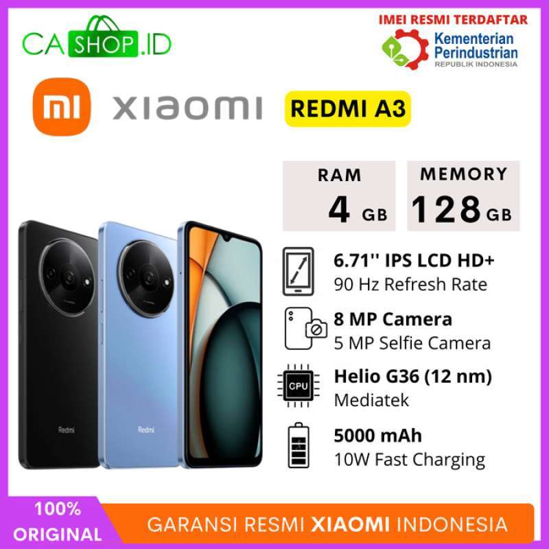 Jual Xiaomi Redmi A3 8GB 128GB (4+4/128) - New Original Garansi Resmi ...