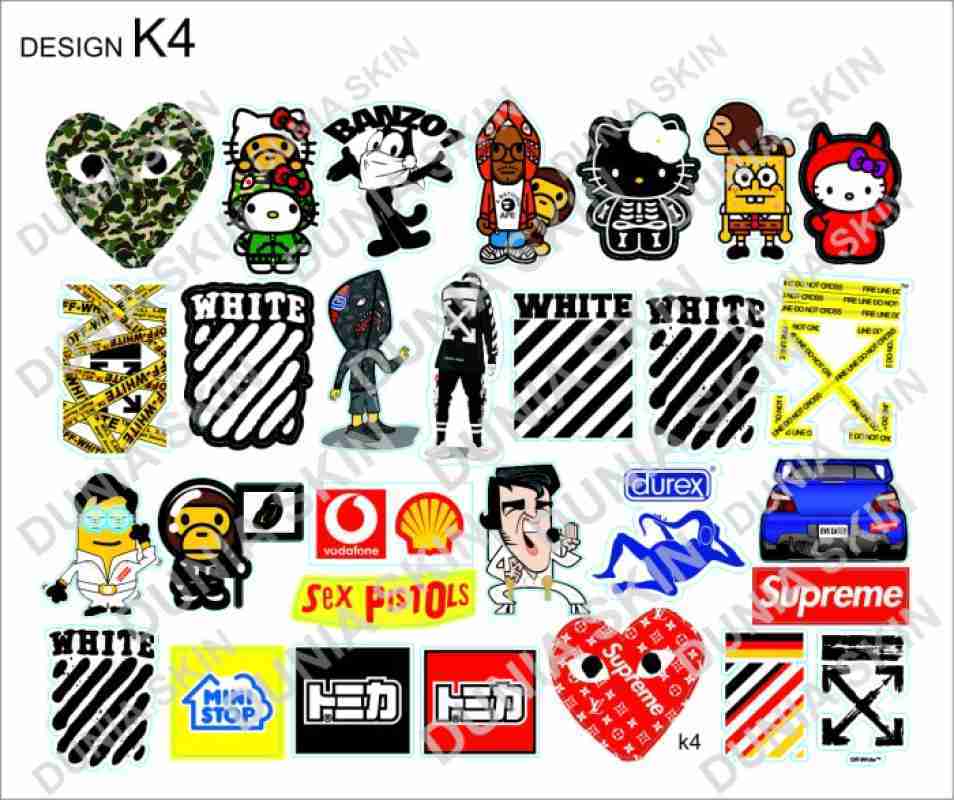 Promo Sticker Koper Rimowa Design K4 Famuos Brand Garcon Off White Bape Diskon 28 Di Seller Aman Shop Harapan Jaya Kota Bekasi Blibli