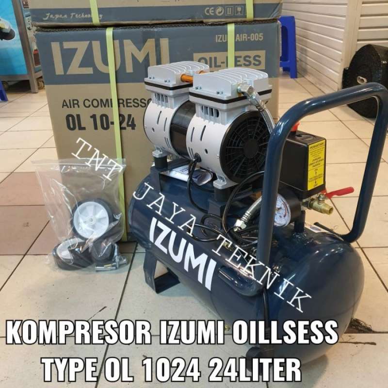 Promo IZUMI 24 LITER OL 10-24 KOMPRESOR OILLESS IZUMI 1HP 24LITER OL ...