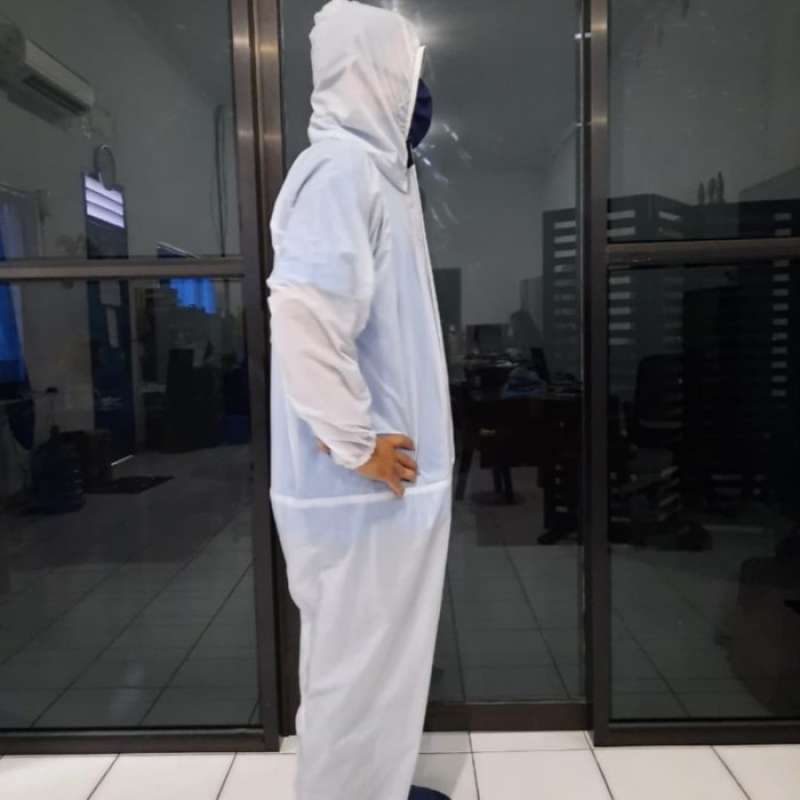 Apd Pvc Promo Apd Hazmat Suit Coverall Medis Pvc Karet Putih Wp Tampa Jahitan ...