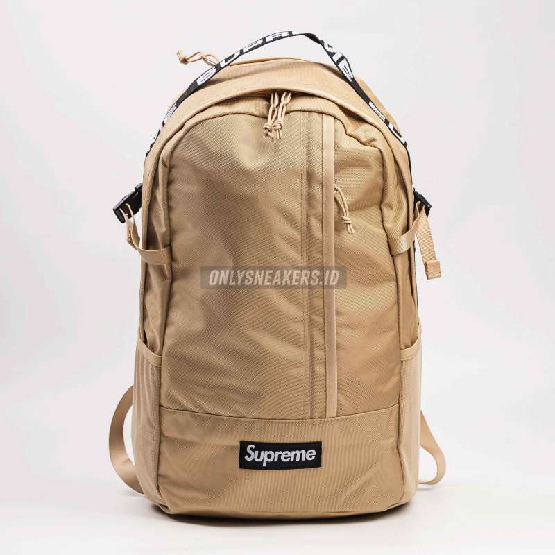 SUPREME BACKPACK SS18 TAN 100 AUTHENTIC