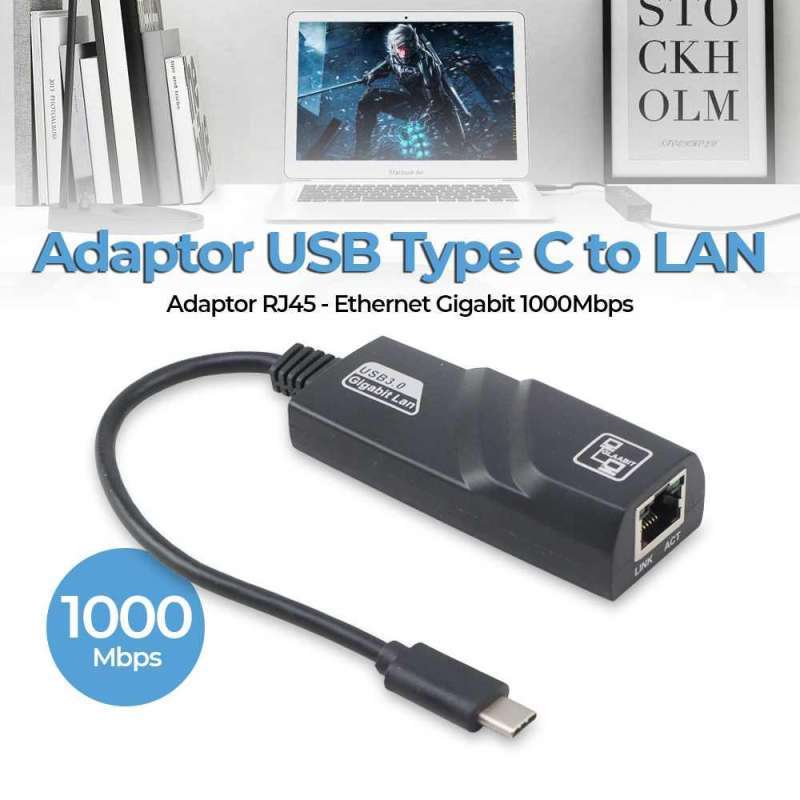 Utp Router Jual Telday Adaptor Usb Type C To Lan Rj45 Ethernet Gigabit 1000mbps ...
