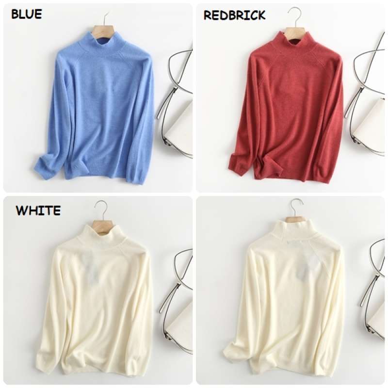 Jual Ab570157 Baju Atasan Blouse Rajut Sweater Wanita Korea Import