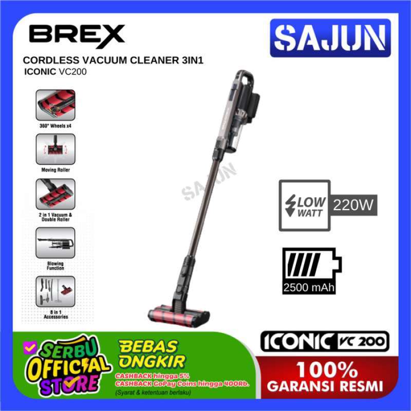 Promo Brex Vc100 Cordless Vacuum Cleaner 3in1 Vacuum & Wet Tanpa Kabel