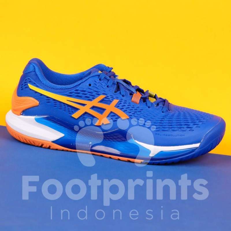 Sepatu Tenis Asics Gel Resolution Tuna Blue Peach Tennis Shoes Ori