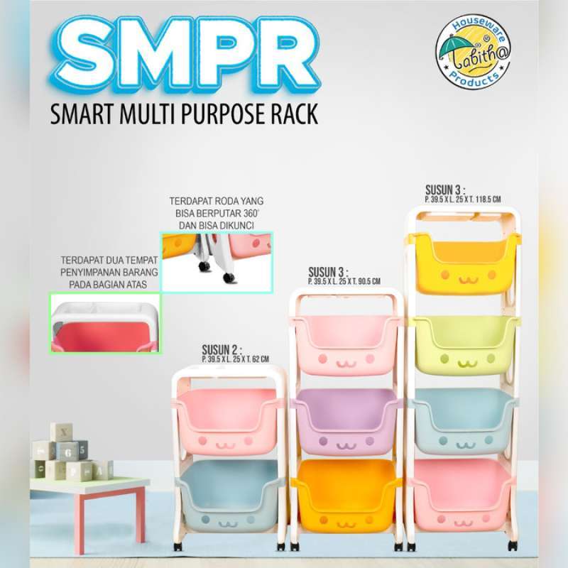 Promo Tabitha Smart Multipurpose Rack / Rak Mainan Anak / Rak Motif ...