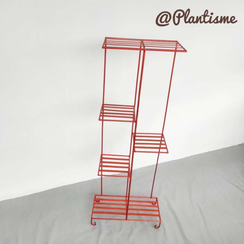 Promo Rak Standing Minimalis Tanaman Hias Bunga Buah Sayur Zig Zag Isi