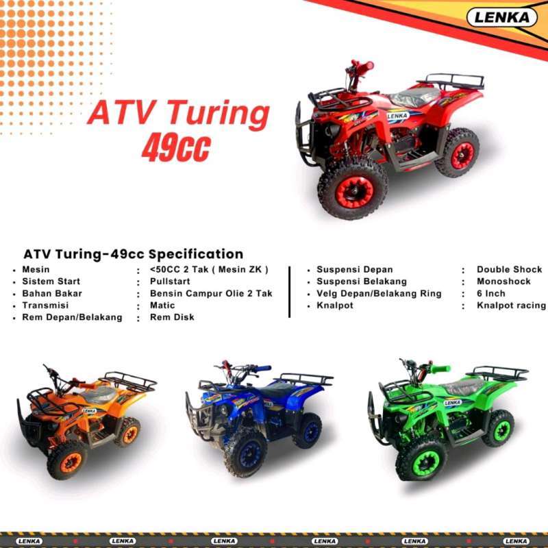 Jual Moto Quad 50cc Jual Atv Motor Mini Touring Lenka Turing-49 Cc