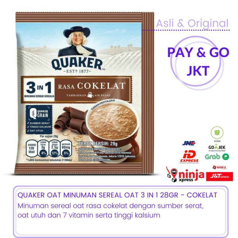 Minuman Quacker Jual Quaker 3in1 - Minuman Sereal Oats - Cokelat Di Seller Payn Go ...