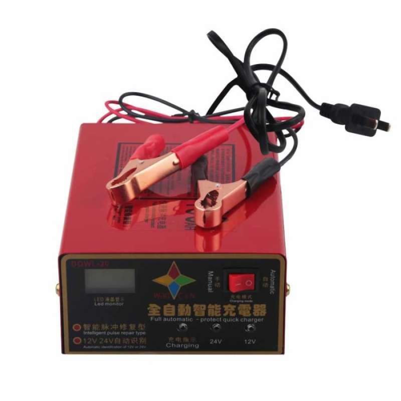 Promo Cas Aki Mobil Motor Truk Kapal Otomatis 12v 24v 100ah / Charger