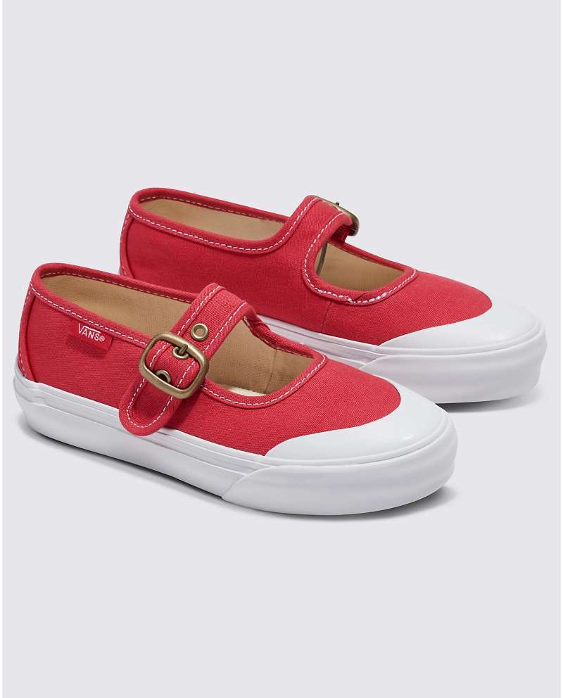 Vans Kids Mary Jane Shoes Canvas Tomato (VN000CRXH2D)