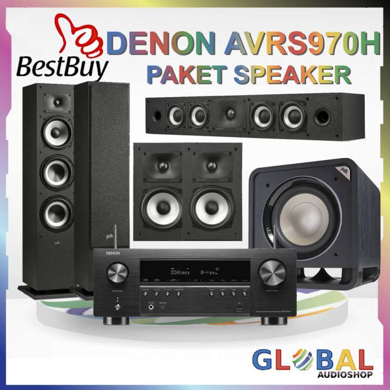 Denon Avr Polk Audio Speakers PAKET HOME THEATRE DENON AVRS960H