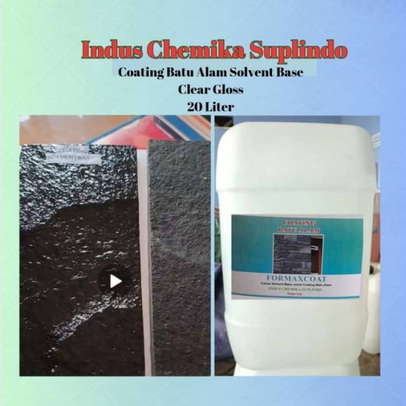 Promo Coating Batu Alam Clear Gloss Solvent Base 20 Liter Diskon 50% Di